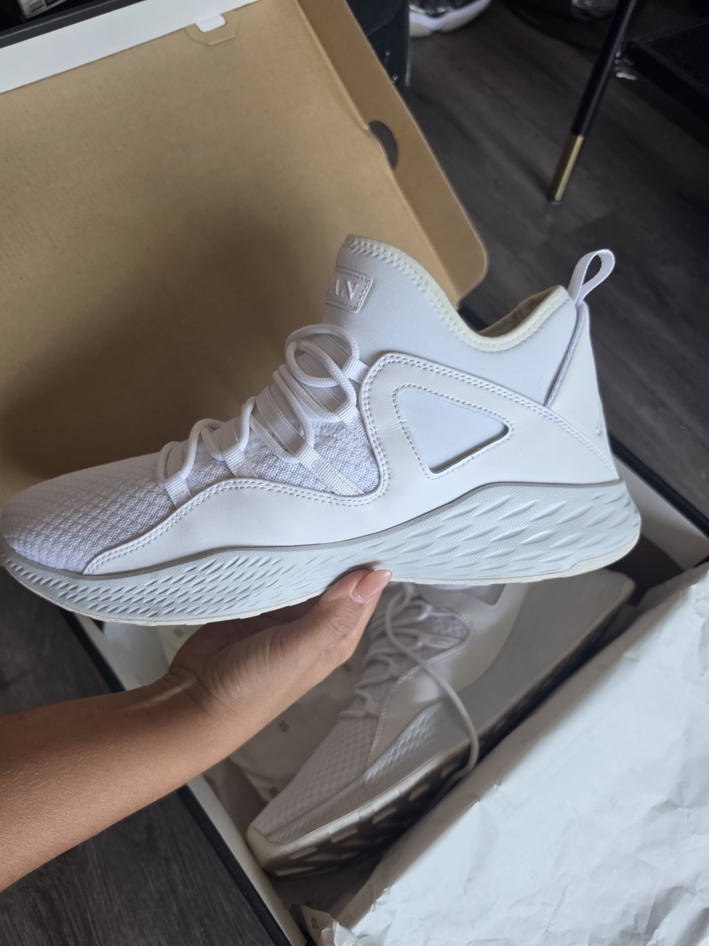 Nike Air Jordan Formula 23 sneakers triple white size 12